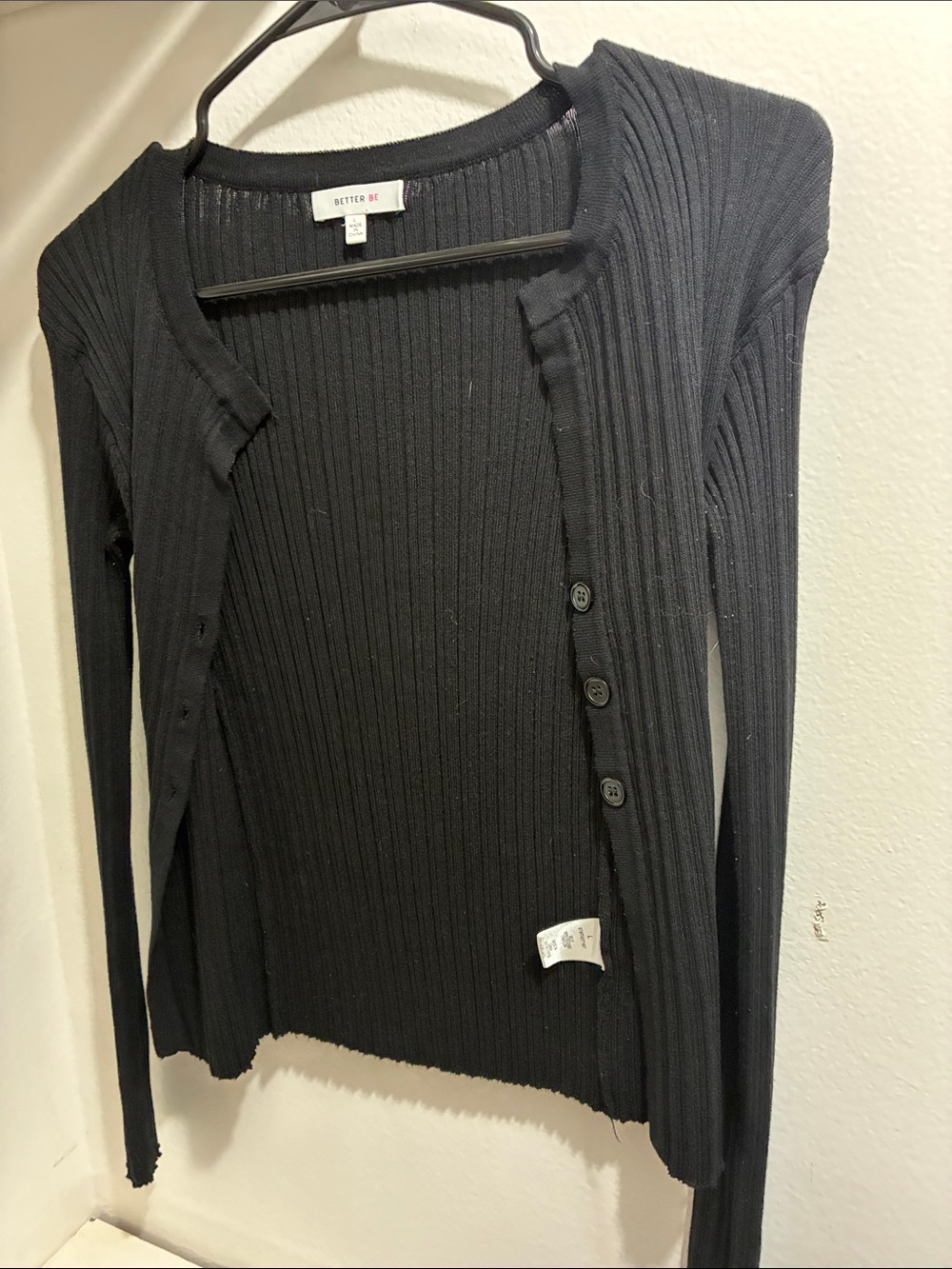 Better Be Black and White Button-Up Cardigans